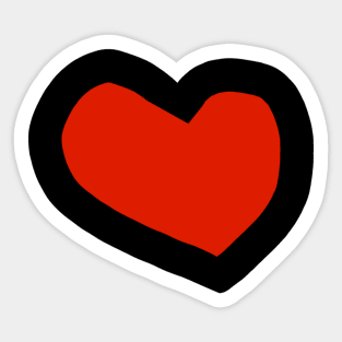 Chunky Red Heart for Valentines Day Sticker